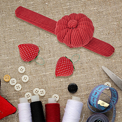 1Pc Cotton Corduroy Pumpkin Needle Holder Pillow&nbsp;DIY-HY0001-58