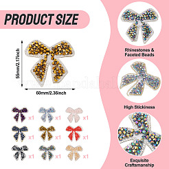 9Pcs 9 Colors Polyester Cloth Patches&nbsp;PATC-TA0001-30