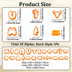 Plastic Clay Pressed Molds Set&nbsp;TOOL-WH0125-72