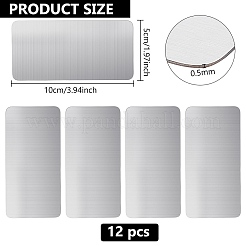 Rectangle 304 Stainless Steel Sheets&nbsp;STAS-WH0044-62