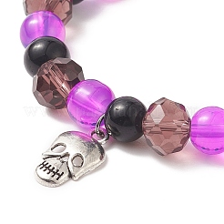 Galss Round Beaded Stretch Bracelet&nbsp;BJEW-JB09239