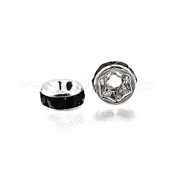 Brass Grade A Rhinestone Spacer Beads&nbsp;RB-A014-Z6mm-02S