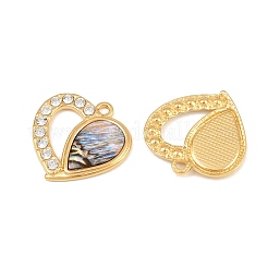 304 Stainless Steel & Natural Freshwater Shell Pendants&nbsp;SA-CBADC81-10G-01