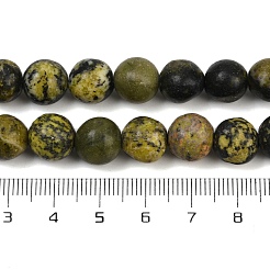 Natural Yellow Turquoise(Jasper) Beads Strands&nbsp;G-F591-25-10mm