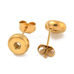 Chunk Letter 304 Stainless Steel Stud Earrings for Women&nbsp;EJEW-G386-01O-G