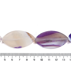 Natural Purple Banded Agate Beads Strands&nbsp;G-C141-A01-01