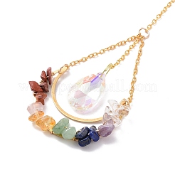 Teardrop Glass Hanging Suncatchers&nbsp;HJEW-I011-02G