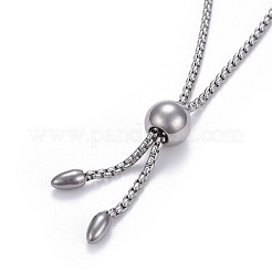 Tarnish Resistant 304 Stainless Steel Slider Bracelet/Bolo Bracelets Making&nbsp;MAK-L024-01P