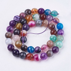 Natural Agate Beads Strands&nbsp;G-H1593-8mm-6