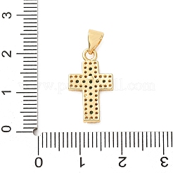Brass Micro Pave Cubic Zirconia Pendants&nbsp;CU-CJC290F-01D-G-RS