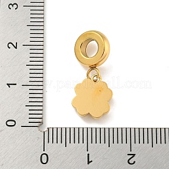 Ion Plating(IP) 304 Stainless Steel European Dangle Charms&nbsp;LS-STAS-U005-41G
