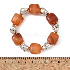 Acrylic Cube and Nuggets Beaded Stretch Bracelets for Girls&nbsp;BJEW-JB14281