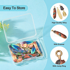 30Pcs 10 Styles Rack Plating Alloy Pendants&nbsp;FIND-TA0009-68