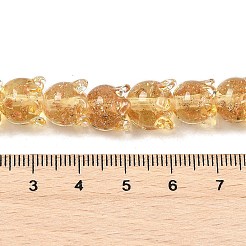 Gold Sand Lampwork Beads Strands&nbsp;LAMP-P069-02A-08
