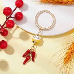 Porcelain & Alloy Enamel Keychain&nbsp;KEYC-JKC01156-01