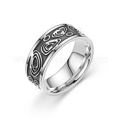 Retro 201 Stainless Steel Enamel Finger Rings for Men&nbsp;FS-WG366A7-13