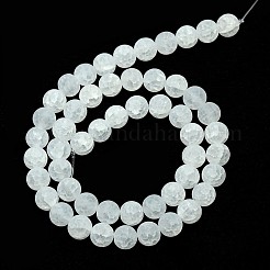 Synthetic Frosted Crackle Quartz Round Beads Strands&nbsp;G-L155-8mm-06