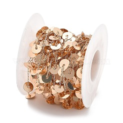 Handmade Brass Flat Round Paperclip Chains&nbsp;CHC-L051-09KCG