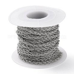 Tarnish Resistant 304 Stainless Steel Rope Chains&nbsp;CHS-G027-08B-P
