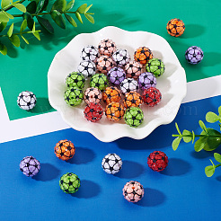 30Pcs Sport Theme Resin Rhinestone Beads&nbsp;RESI-TA0003-96B