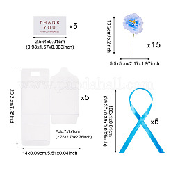 Clear PVC Candy Gift Packaging Boxes with Ribbon & Artificial Flower&nbsp;CON-TAC0001-20B