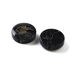 Dyed Black Synthetic Turquoise Beads&nbsp;G-F775-B03