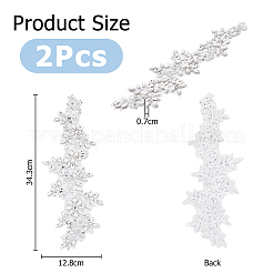 Acrylic Rhinestone Flower Appliques&nbsp;PATC-WH0017-03