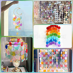 80Pcs 8 Colors Natural Capiz Shell Connector Charms&nbsp;SHEL-CY0001-01