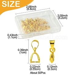 50Pcs Brass Ice Pick Pinch Bails&nbsp;IFIN-FS0001-47A