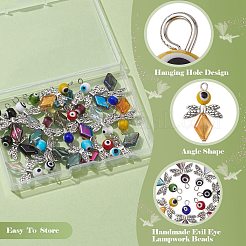 20Pcs 10 Color Evil Eye Lampwork Pendants&nbsp;FIND-CJ0001-69