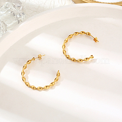 304 Stainless Steel Twist Ring Stud Earrings&nbsp;AB1696-2