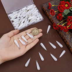 60Pcs 2 Colors ABS Plastic Imitation Pearl Pendants&nbsp;FIND-PH0028-40
