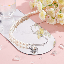 DIY Imitation Pearl Beaded Chain Jewelry Set Making Kit&nbsp;DIY-BC0004-75