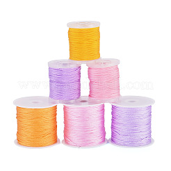 6Rolls 6 Colors Nylon Braided Cord&nbsp;NWIR-TA0001-46B