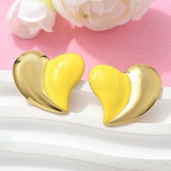 Heart 304 Stainless Steel Stud Earrings&nbsp;LS-EJEW-A130-01G-02
