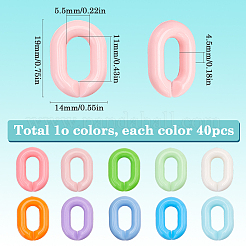 400Pcs 10 Colors Acrylic Linking Rings&nbsp;MACR-SP0001-42