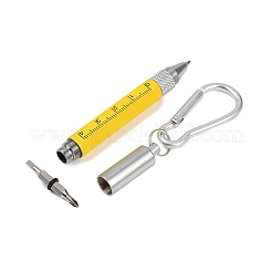 Aluminum Practical 6-in-1 Keychain Pen&nbsp;LS-AJEW-R004-01P-06