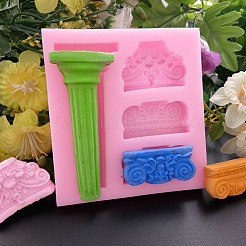 Rome Pillar Shape DIY Food Grade Silicone Molds&nbsp;X-AJEW-P046-04