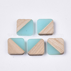 Resin & Walnut Wood Cabochons&nbsp;RESI-S358-A-90