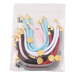 6Pcs 6 Colors Twisted Nylon Cord Silder Bracelets&nbsp;DIY-FS0008-93