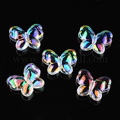 UV Plating Transparent Acrylic Beads&nbsp;OACR-K005-02