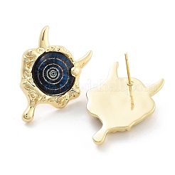Rack Plating Eye Brass Stud Earrings&nbsp;EJEW-C108-08G