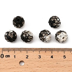 Two-Tone Color Handmade Polymer Clay Disco Ball Beads&nbsp;RB-R041-07