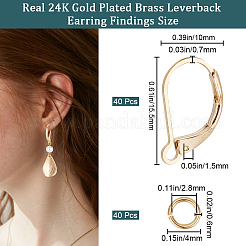 40Pcs Brass Leverback Earring Findings&nbsp;KK-CN0003-02