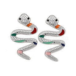 304 Stainless Steel Enamel Stud Earrings&nbsp;LS-EJEW-Z116-02P