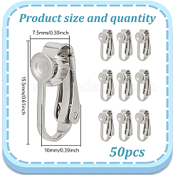 50Pcs 304 Stainless Steel Clip-on Earring Findings&nbsp;STAS-AR0002-43