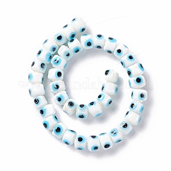 Handmade Evil Eye Lampwork Beads Strands&nbsp;LAMP-F024-01A-03