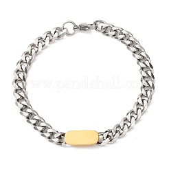 667 Stainless Steel Oval Link Bracelets&nbsp;BJEW-F529-11GP