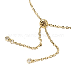 304 Stainless Steel Cable Chain Macrame Pouch Slider Necklace Making&nbsp;NJEW-JN05063-02