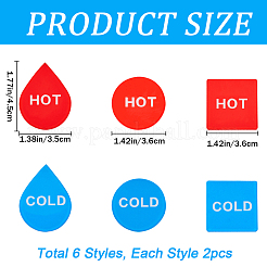 12Pcs 6 Styles Acrylic Public Signs&nbsp;AJEW-CP0007-37